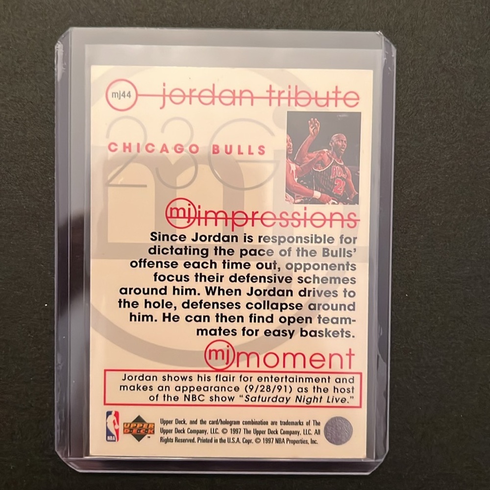 Michael Jordan Basketball Card - Picture 4 of 4